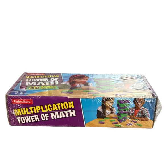 New Lakeshore Multiplication Tower Of Math Learning Toy 48 Wooden Blocks - Picture 2 of 3